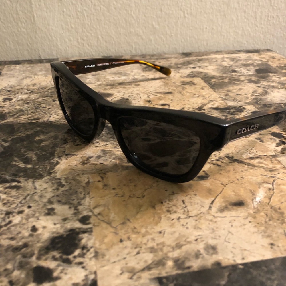 Coach H8223 Black Frames Grey Lens Sunglasses